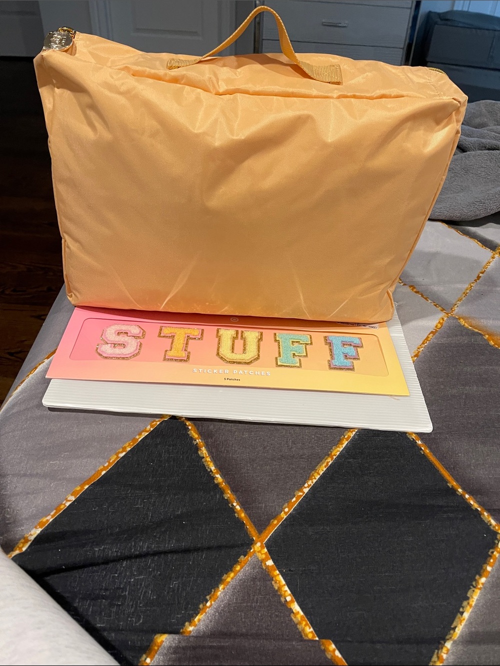 Stoney Clover Lane 'STUFF' Sticker Patches - Pink,peach tote 2 set - Picture 2 of 4